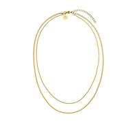 Purelei® Collar Two Layers (Oro) - Collar mujer de acero inoxidable resistente - Cadena impermeable con colgante mujer - Longitud ajustable de 40-45 cm - Joyería para tu look individual
