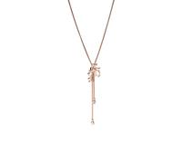 Purelei Coral Cove - Cadena ajustable con colgante de coral y circonitas, chapado en oro de 18 quilates, acero inoxidable, para mujer, longitud hasta 70 cm, Länge: 70 cm, Acero inoxidable, Abulón