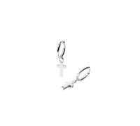 PURELEI® Cross - Pendientes de aro para hombre de acero inoxidable con colgante de cruz, chapados en oro de 18 quilates, plata u oro rosa, joyas simbólicas para hombre en diseño inspirado en Italia