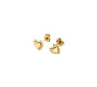 Purelei Delicate Heart Pendientes - Impermeables | Pequeños pendientes de corazón en aspecto vintage de acero inoxidable y chapado en oro de 14 K/18 K | Símbolo discreto de amor y aloha espíritu
