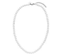 Purelei® Diligence - Collar de plata con perlas impermeables para hombres y mujeres, unisex, en acero inoxidable, regalo para él y ella, 45/50 cm, Acero inoxidable