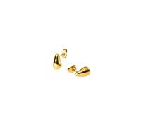 Purelei® Droplet Pendientes de aro de acero inoxidable chapado en oro de 18 quilates con forma de gota para mujer, 10,8 x 5,7 mm, dorado/plateado/oro rosa, Normale, Acero inoxidable, abulón