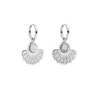 Purelei Eldorado - Pendientes de aro resistentes al agua | Pendientes de aro con colgante de diafragma y piedra de acero inoxidable | chapado en oro de 14 K, plata y oro rosa de 18 quilates |