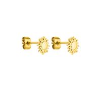 Purelei® Elegantes pendientes de sol para mujer, chapados en oro de 18 quilates, acero inoxidable, delicados y ligeros (7,5 mm), Normal, Acero inoxidable, Abulón
