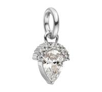 Purelei® Eternal Flame Charm - Colgante con forma de lágrima de circonio medio rodeado con piedras brillantes - Acero inoxidable chapado en oro - 7 x 10 mm - oro/plata/oro rosa, 7 mm x 10 mm, Acero