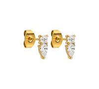 Purelei® Eternal Flame - Pendientes de tuerca para mujer, acero inoxidable chapado en oro de 18 quilates, 3 x 8 mm, perfectos para estilos de orejas curadas, color oro, plata, oro rosa, Normal, Acero