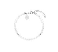 Purelei® Finesse, pulsera de mujer de acero inoxidable resistente, pulsera resistente al agua con perlas de amatista, longitud ajustable de 16-19 cm, 19.0 Zentimeter, Acero inoxidable