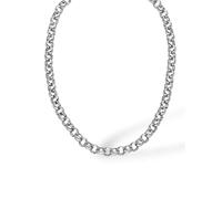 Purelei Gala - Collar con eslabones grandes - Acero inoxidable (oro de 14 quilates/plata/oro rosa de 18 quilates) - Cadena clásica de 45 cm para mujer, Eine Grösse, Acero inoxidable, Abulón