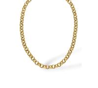 Purelei Gala - Collar con eslabones grandes - Acero inoxidable (oro de 14 quilates/plata/oro rosa de 18 quilates) - Cadena clásica de 45 cm para mujer, Eine Grösse, Acero inoxidable, Abulón