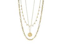 Purelei Hanalei - Juego de 3 piezas de joyería para mujer con cadena Malihini, Zodiac & Fashion Show - Acero inoxidable impermeable ajustable 35 - 55 cm - oro/plata/oro rosa, 55 cm, Acero inoxidable