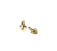 Purelei Heart Hoops - Pendientes de aro resistentes al agua con colgantes de corazón desmontables | Acero inoxidable y chapado en oro de 14 K/18 K | Pendientes versátiles como símbolo de apertura y