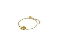 Purelei Iconic Sun Pulsera de cadena de serpiente de filigrana con colgante de sol, acero inoxidable, chapado en oro de 14 K/18 K, 16 - 19 cm, joyería elegante con significado, resistente al agua