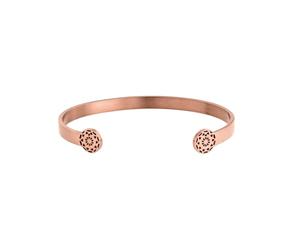 Purelei Infinity - Brazalete ajustable para mujer (60-64) con elegante patrón de acero inoxidable resistente al agua, brazalete abierto en oro/plata, joya elegante y atemporal para mujer, Eine Grösse