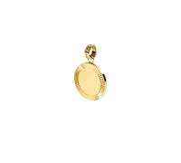 Purelei Inner Circle Charm - Colgante con grabado personalizable con aspecto de rayos solares - Acero inoxidable, chapado en oro 14K/18K - Ø 21,9 mm - Joyería con significado - Resistente al agua, 20