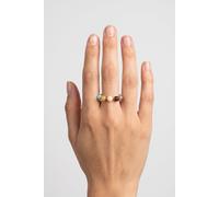 Purelei® Island Dawn - Anillo flexible para mujer, con piedras preciosas auténticas y perlas de metal, chapado en oro de 18 quilates, plata o oro rosa, joyería bohemia, tallas S/M y M/L, S/M, Acero