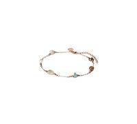 Purelei® Island Dream - Tobillera con ópalo, amazonita, ágata y ágata musgosa, acero inoxidable chapado en oro de 18 quilates, pulsera ajustable para mujer, 21 - 25 cm, aspecto de verano delicado