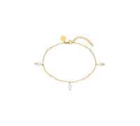 PURELEI Joyería para pies 'Pearl Drop' oro / blanco perla Einheitsgröße oro / blanco perla