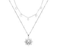 Purelei Kailua - Juego de 2 piezas de joyería para mujer - Cadena Sun & Kalea - Acero inoxidable impermeable ajustable 40 - 55 cm - Dorado/Plata/Oro Rosa - Inspirado en Hawaii, Eine Grösse, Acero