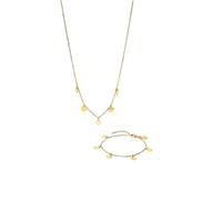 Purelei Kalea - Juego de collar y pulsera - Juego de joyas para mujer con caja de regalo - Acero inoxidable impermeable ajustable - dorado/plata/oro rosa, Eine Grösse, Acero inoxidable, Abulón