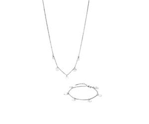 Purelei Kalea - Juego de collar y pulsera - Juego de joyas para mujer con caja de regalo - Acero inoxidable impermeable ajustable - dorado/plata/oro rosa, Eine Grösse, Acero inoxidable, Abulón