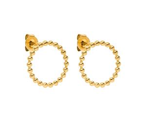 PURELEI Karma - Pendientes de mujer de acero inoxidable duradero - Pendientes impermeables - 1,5 cm de diámetro - Bisutería para tu look individual, 1,5 cm, Plata de ley