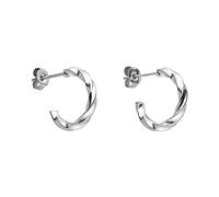 PURELEI® Kelani - Pendientes de aro para mujer, de acero inoxidable duradero, resistentes al agua, 1,5 cm de diámetro, bisutería de moda para tu look individual, plata (acero inoxidable)