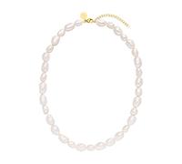 Purelei Keshi Moonlight - Collar de oro de acero inoxidable duradero con perlas naturales, longitud ajustable de 40 a 45 cm, bisutería para tu look individual