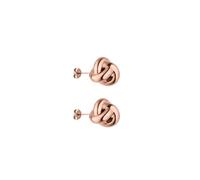 PURELEI® Knot - Elegantes pendientes de acero inoxidable con diseño de nudo atemporal, chapados en oro de 18 quilates, plata u oro rosa, joyas para mujer, regalo para mujeres, Normal, Acero