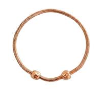 Purelei LEI - Pulsera con cadena de serpiente | Acero inoxidable chapado en oro, incluye dije de tope, varios tamaños XS/S: 17,5 cm, S/M: 19,5 cm, M/L: 20,5 cm