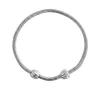 Purelei LEI - Pulsera con cadena de serpiente | Acero inoxidable chapado en oro, incluye dije de tope, varios tamaños XS/S: 17,5 cm, S/M: 19,5 cm, M/L: 20,5 cm