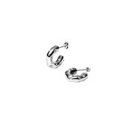 Purelei Life - Pendientes de aro con circonitas cúbicas, acero inoxidable chapado en oro de 18 quilates, diseño irregular con detalles brillantes, resistentes al agua, Normal, Acero inoxidable