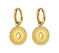 PURELEI® Lolani - Pendientes de mujer de acero inoxidable duradero, resistentes al agua, 1,4 cm de diámetro, joyería de moda para tu look individual, Acero inoxidable