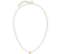 Purelei® Lovely collar de perlas impermeables para mujer, collar de acero inoxidable, regalo para mujer, longitud ajustable de 40 a 45 cm, Acero inoxidable