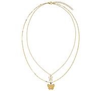 Purelei® Magical Butterfly - Collar de acero inoxidable duradero - Cadena impermeable para mujer - Regalo para novia - Bisutería para tu look individual, Acero inoxidable, Circonia cúbica