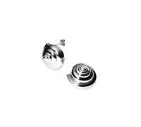 Purelei® Nautical Big - Pendientes de acero inoxidable en forma de espiral de concha en oro, plata u oro rosa - Joyería marítima para mujer - 25 mm, 15 g, Normal, Acero inoxidable, Abulón
