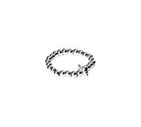 Purelei® Oceanside - Anillo elástico con detalles de concha y perlas de acero inoxidable - tamaños S/M & M/L - Acero inoxidable en oro, plata u oro rosa - Ajustable - Fidget - Anxiety, S-M, Acero