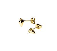 Purelei® Oceanside - Pendientes pequeños de acero inoxidable con forma de concha en oro, plata u oro rosa - Joyería minimalista para mujer con vibraciones marítimas Aloha - 4 x 6,8 mm, 0,8 g, Normal