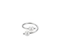 Purelei Pearl Muse - Anillo de perlas de agua dulce, acero inoxidable chapado en oro, tamaño ajustable, S/M y M/L, brillo natural, Eine Grösse, Acero inoxidable, Ágata