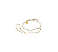 Purelei Pearl Symphony - Pulsera Y2K con perla barroca - Acero inoxidable chapado en oro de 18 quilates - Longitud 16/17,5/19 cm - Resistente al agua, Eine Grösse, Acero inoxidable, Ágata