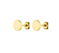 PURELEI® Pendientes Coin (oro, plata), pendientes de tuerca para mujer y hombre, de acero inoxidable, pequeños pendientes redondos unisex resistentes, diámetro 7,5 mm, 7,5 mm, Acero inoxidable, Sin