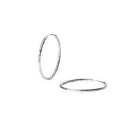 Purelei® Pendientes de aro - Elegancia atemporal de plata de ley 925 reciclada, corte facetado brillante, resistente al agua, plata auténtica, Normal, Plata, Abulón