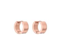 PURELEI Pendientes de aro negrita, de acero inoxidable resistente al agua, diseño moderno con líneas limpias, disponibles en oro, plata u oro rosa, Normal, Acero inoxidable, Abalone