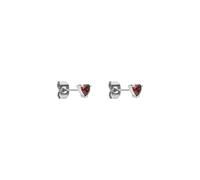 Purelei® Pendientes de circonita en forma de corazón, elegantes circonitas rojas en oro, plata y oro rosa. Accesorio perfecto para ocasiones especiales, Normal, Acero inoxidable, Abulón
