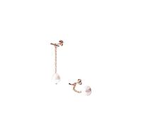 Purelei Pendientes de gota de perlas - Diseño ajustable 2 en 1 | Pendientes ondulados con cadena desmontable y perla de concha en forma de gota | Acero inoxidable y chapado en oro de 14 K/18 K, Normal