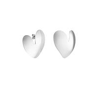 Purelei® Pendientes de tuerca True Love con diseño moderno y asimétrico, acero inoxidable chapado en oro de 18 quilates, plata, oro rosa, Normal, Acero inoxidable, Abulón