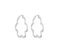 Purelei® Pendientes elegantes con diseño de flores, chapados en oro de 18 quilates, acero inoxidable (41 mm), Normal, Acero inoxidable, Abulón
