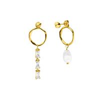 PURELEI® Pendientes Elua (oro, plata y oro rosa) para joyas impermeables (3 cm y 4,7 cm de longitud), Plata de ley