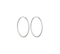 Purelei® Pendientes de aro - Elegancia atemporal de plata de ley 925 reciclada, corte facetado brillante, resistente al agua, plata auténtica, Normal, Plata, Abulón