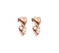 PURELEI Pendientes 'My Heart' oro rosa / blanco perla Einheitsgröße oro rosa / blanco perla