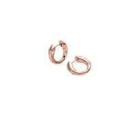 Purelei Pendientes de aro vintage Love - resistentes al agua | Aros estructurados con patrón Aloha de acero inoxidable y chapado en oro de 14 K/18 K | aspecto vintage orgánico con cierre de bisagra